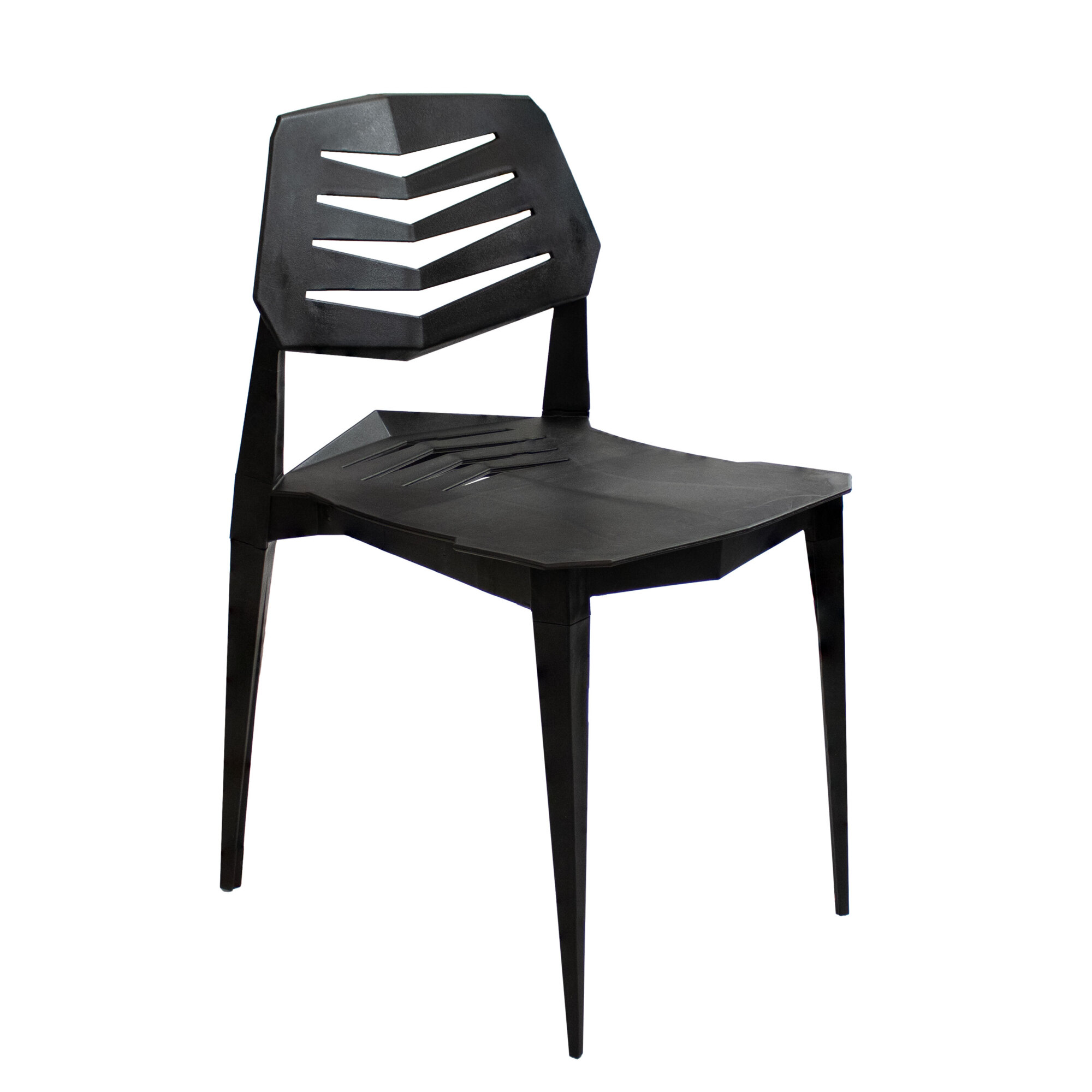 Sunnydaze Decor, Matisse Plastic Dining Chair - Black, Primary Color Black, Material Polypropylene, Width 16.5 in, Model# SUP-417